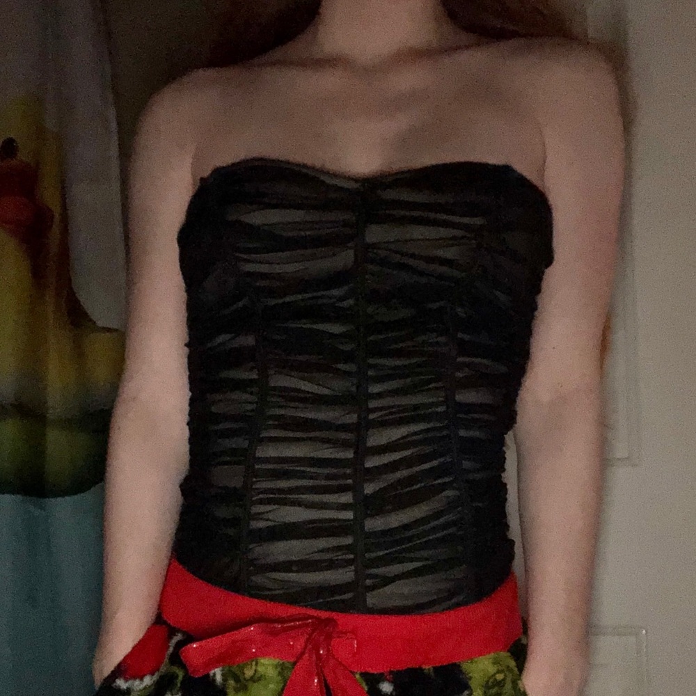 NWT Fancy Black Bodysuit